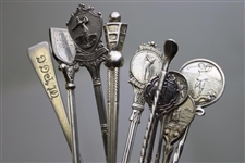Ten (10) Sterling Silver Spoons - W.A.D.E., NMGC, Kirkhill GC & others