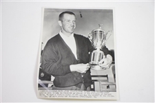 Three 1961 Gene Littler Wire Photos from US Open Win