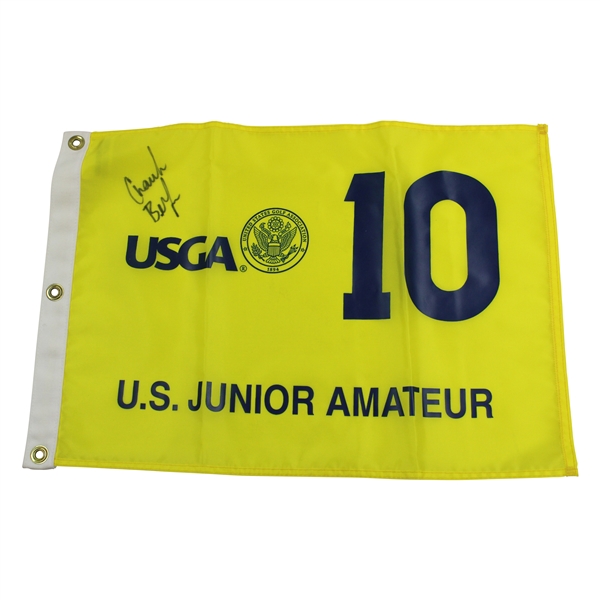 Charlie Beljan Signed 2002 US Junior Amateur at AAC Course Flag JSA ALOA