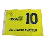 Charlie Beljan Signed 2002 US Junior Amateur at AAC Course Flag JSA ALOA
