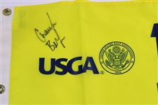 Charlie Beljan Signed 2002 US Junior Amateur at AAC Course Flag JSA ALOA