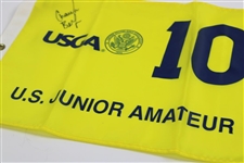 Charlie Beljan Signed 2002 US Junior Amateur at AAC Course Flag JSA ALOA