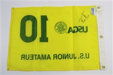 Charlie Beljan Signed 2002 US Junior Amateur at AAC Course Flag JSA ALOA