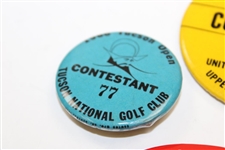 Four (4) 1960's Contestant Badges - Colonial, Portland, Thunderbird & Tucson 