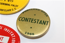 Four (4) 1960's Contestant Badges - Colonial, Portland, Thunderbird & Tucson 