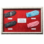 Palmer, Littler, Beem & Singh Signed Golf Gloves Display - Misc. Major Champs - Framed JSA ALOA
