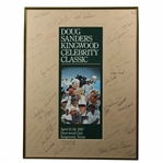 Multi-Signed 1987 Doug Sanders Kingwood Celebrity Classic Poster - Framed JSA ALOA