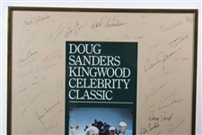 Multi-Signed 1987 Doug Sanders Kingwood Celebrity Classic Poster - Framed JSA ALOA