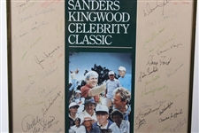 Multi-Signed 1987 Doug Sanders Kingwood Celebrity Classic Poster - Framed JSA ALOA
