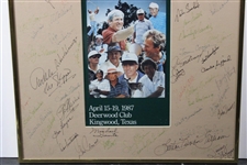 Multi-Signed 1987 Doug Sanders Kingwood Celebrity Classic Poster - Framed JSA ALOA