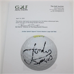 Jordan Spieth Signed Titleist Masters Logo Golf Ball JSA ALOA