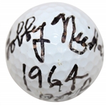 Bobby Nichols Signed Titleist Logo Golf Ball with 1964 PGA JSA ALOA