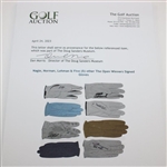Nagle, Norman, Lehman & Five (5) other The Open Winners Signed Gloves JSA ALOA