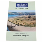 Arnold Palmer Signed 1995 Open at St Andrews Thursday Order of Play Sheet JSA ALOA