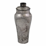 Golf Themed Male & Lady Golfers Meriden S.P. Co. International S. Co. White Metal Shaker