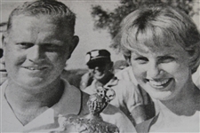 Jack Nicklaus Signed 1963 PGA Championship Trophy Ceremony Photo JSA ALOA