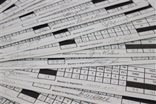Fifty-Five (55) 1995 BellSouth Senior Classic official Used Scorecards - 8 Major Winners
