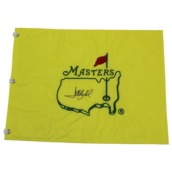 Jose Maria Olazabal Signed Undated Masters Embroidered Flag JSA ALOA