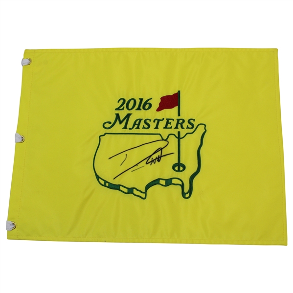 Danny Willett Signed 2016 Masters Embroidered Flag JSA ALOA
