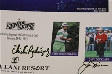Palmer, Nicklaus, Floyd & Chi Chi Signed 1993 Senior Skins Game Poster JSA ALOA