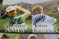 Daly, Couples, Ames & Funk Signed 2006 LG Skins Game Poster JSA ALOA