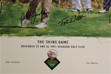 Couples, Watson, Pavin & Jacobsen Signed Ltd Ed 16/150 1995 Skins Game Poster JSA ALOA
