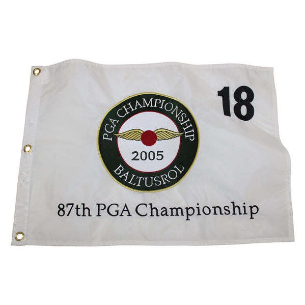 2005 PGA Championship at Baltusrol Embroidered Flag - Mickelson Winner
