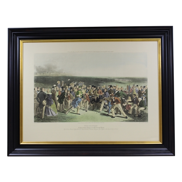 The Golfers A Grand Match Played Over St. Andrews Links - Framed