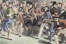 The Golfers' A Grand Match Played Over St. Andrews Links - Framed