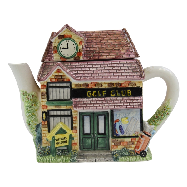 Golf Shop/Visitors Welcome/Pro-Shop/Driving Range Ceramic Golf Club Teapot