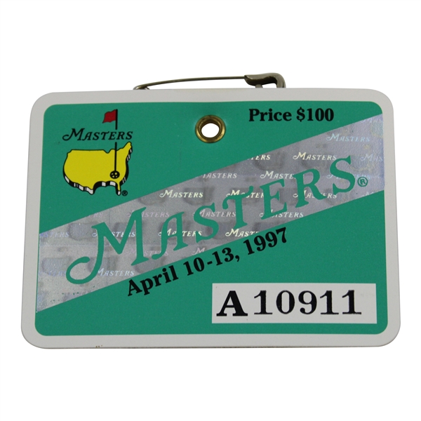 1997 Masters Tournament SERIES Badge #A10911 - Tigers First Masters Win