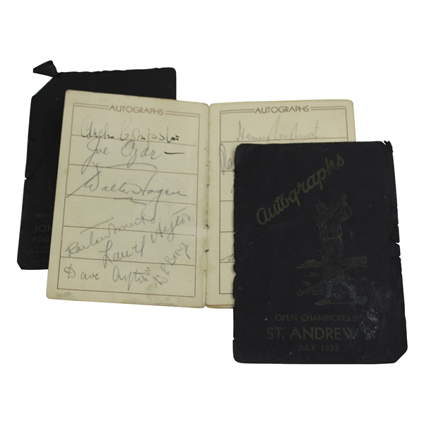 Horton, Hagen, Sarazen, Jack White, Dutra & 3 Others Signed Autograph Booklet JSA ALOA