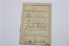 Horton, Hagen, Sarazen, Jack White, Dutra & 3 Others Signed Autograph Booklet JSA ALOA