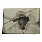 Ted Ray Smoking A Pipe Photo with George S. Pietzcker Stamp on Reverse