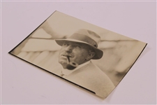 Ted Ray Smoking A Pipe Photo with George S. Pietzcker Stamp on Reverse