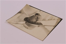 Ted Ray Smoking A Pipe Photo with George S. Pietzcker Stamp on Reverse
