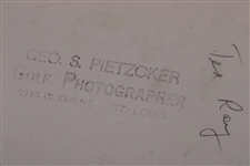 Ted Ray Smoking A Pipe Photo with George S. Pietzcker Stamp on Reverse