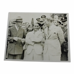 Gene Sarazen 1935 Masters with Grantland Rice & Craig Wood Photo