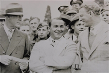 Gene Sarazen 1935 Masters with Grantland Rice & Craig Wood Photo