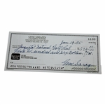 Gene Sarazen Signed 1995 Check to Augusta National Golf Club JSA# E59934