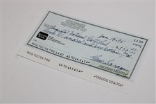 Gene Sarazen Signed 1995 Check to Augusta National Golf Club JSA# E59934