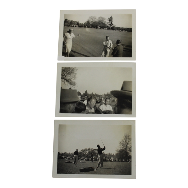 Three (3) Craig Wood at the 1941 Masters Tournament Original Photos