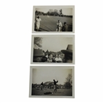 Three (3) Craig Wood at the 1941 Masters Tournament Original Photos