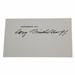 Cary Middlecoff Signed Index Card JSA ALOA