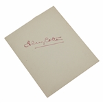 Henry Cotton Signed Index Card JSA ALOA
