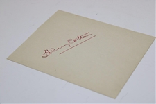 Henry Cotton Signed Index Card JSA ALOA
