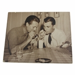 Jimmy Demaret & Ben Hogan Drinking A Milkshake Photo