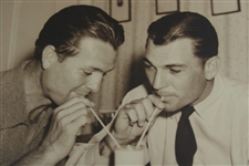 Jimmy Demaret & Ben Hogan Drinking A Milkshake Photo