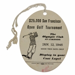 1946 San Francisco Open at The Olympic Club Ticket with Original String