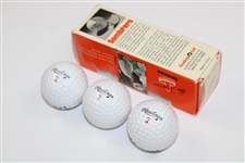 Two (2) Lee Trevino Signed Golf Balls as Part of Personal Sombrero Logo Sleeve of Balls JSA ALOA